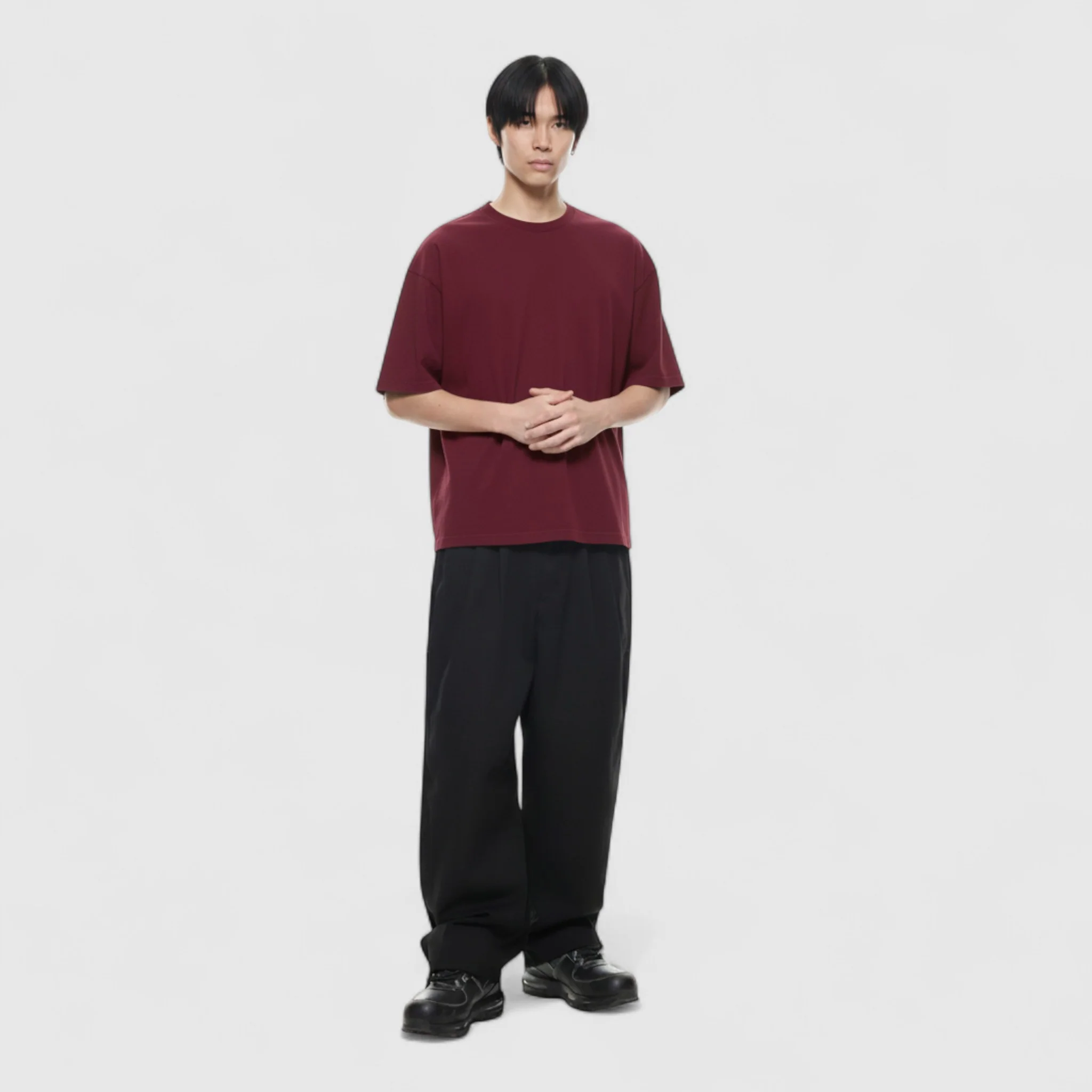 Dark Maroon Essential Tee - Image 3